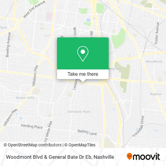 Woodmont Blvd & General Bate Dr Eb map