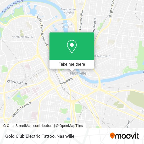 Gold Club Electric Tattoo map