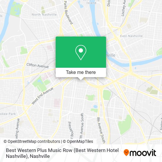 Best Western Plus Music Row (Best Western Hotel Nashville) map