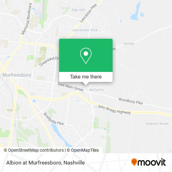 Albion at Murfreesboro map