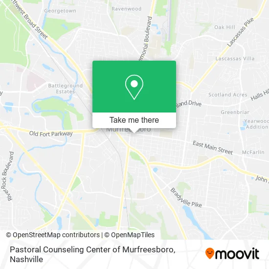 Pastoral Counseling Center of Murfreesboro map