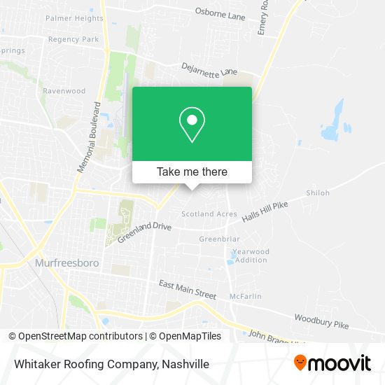 Whitaker Roofing Company map