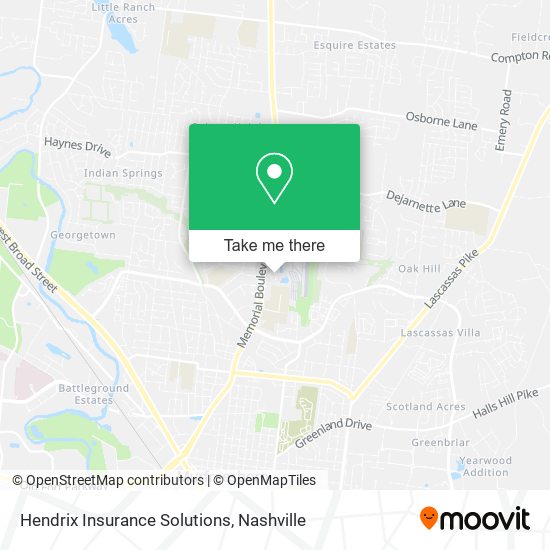 Hendrix Insurance Solutions map