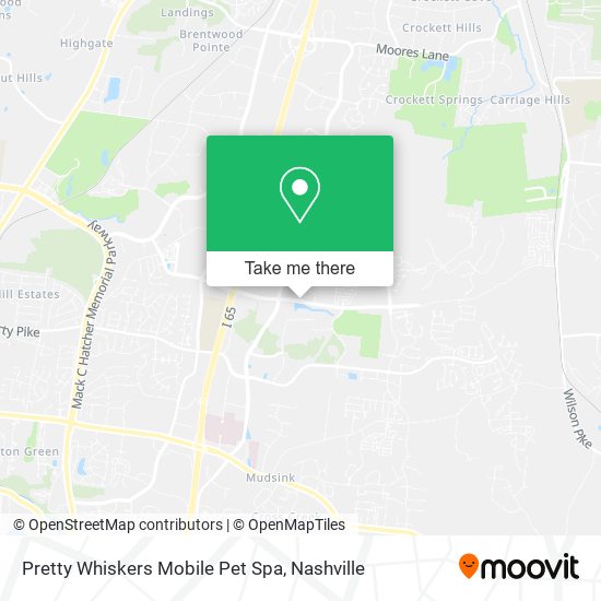 Pretty Whiskers Mobile Pet Spa map