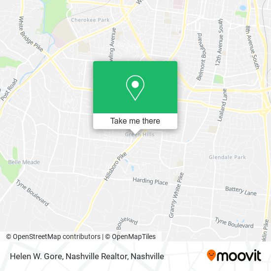 Mapa de Helen W. Gore, Nashville Realtor