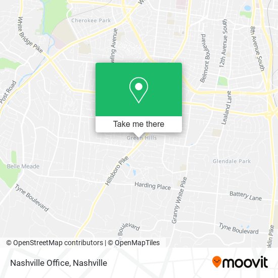 Nashville Office map