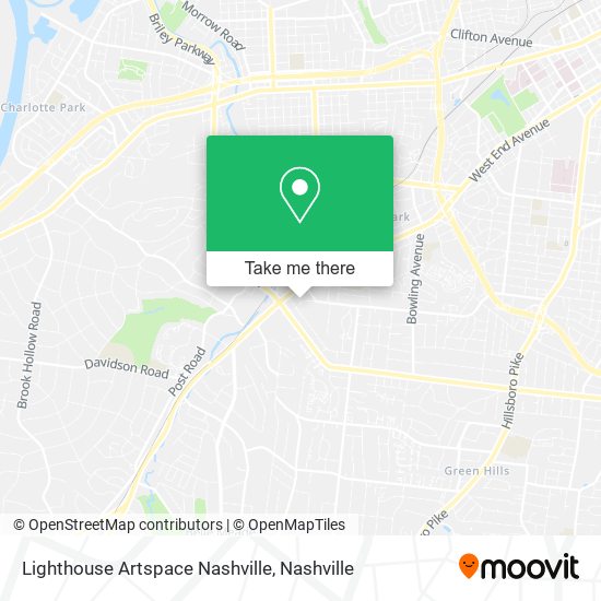 Lighthouse Artspace Nashville map