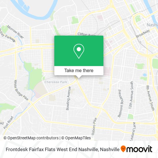 Frontdesk Fairfax Flats West End Nashville map