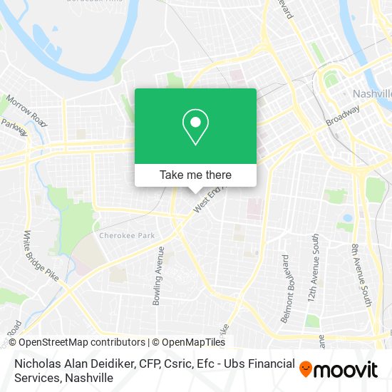 Nicholas Alan Deidiker, CFP, Csric, Efc - Ubs Financial Services map