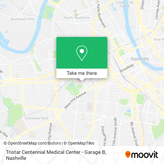Tristar Centennial Medical Center - Garage B map