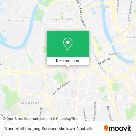 Vanderbilt Imaging Services Midtown map