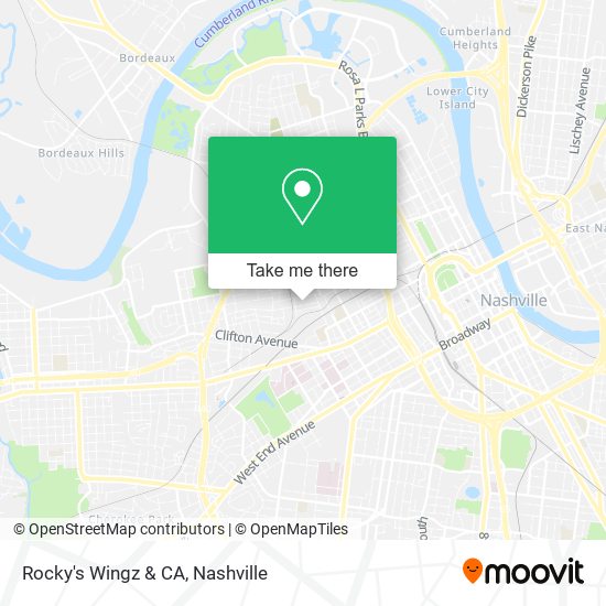 Mapa de Rocky's Wingz & CA