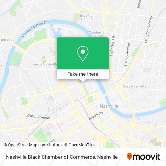 Mapa de Nashville Black Chamber of Commerce