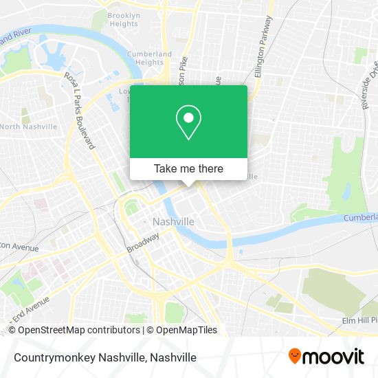 Countrymonkey Nashville map