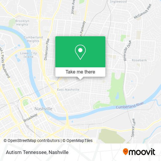 Mapa de Autism Tennessee