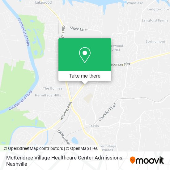 McKendree Village Healthcare Center Admissions map