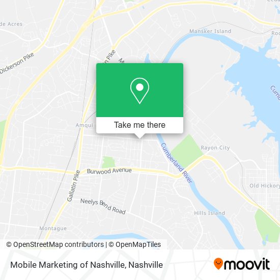 Mobile Marketing of Nashville map