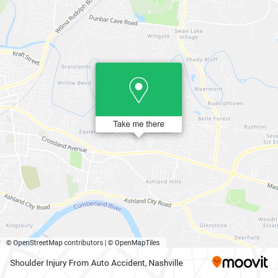 Shoulder Injury From Auto Accident map