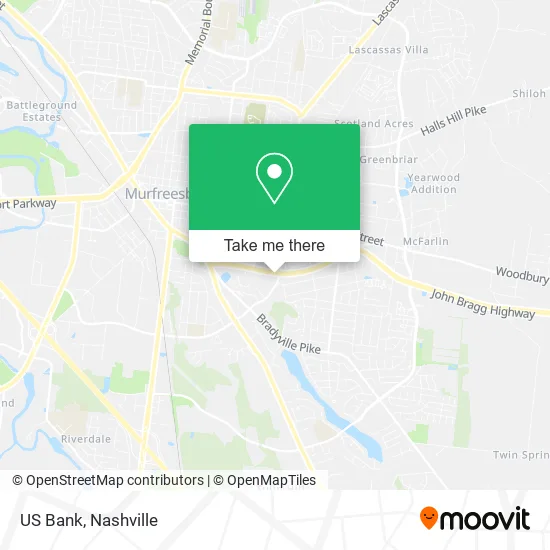 US Bank map