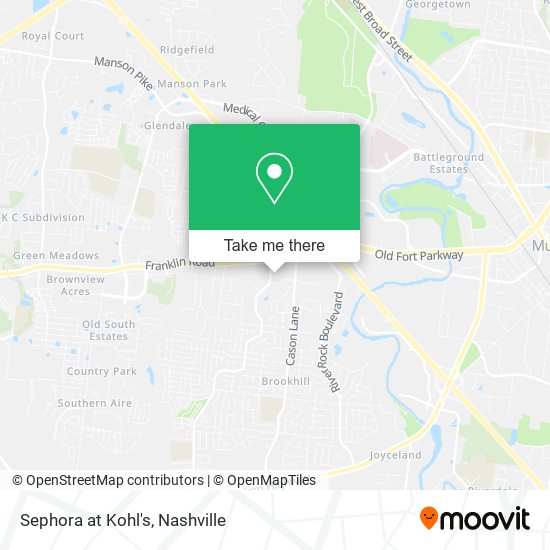 Sephora at Kohl's map