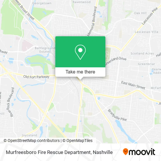 Murfreesboro Fire Rescue Department map
