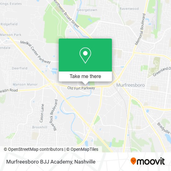 Murfreesboro BJJ Academy map