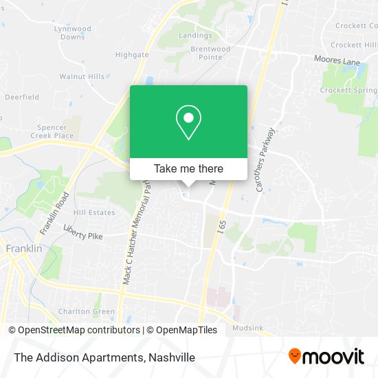 The Addison Apartments map