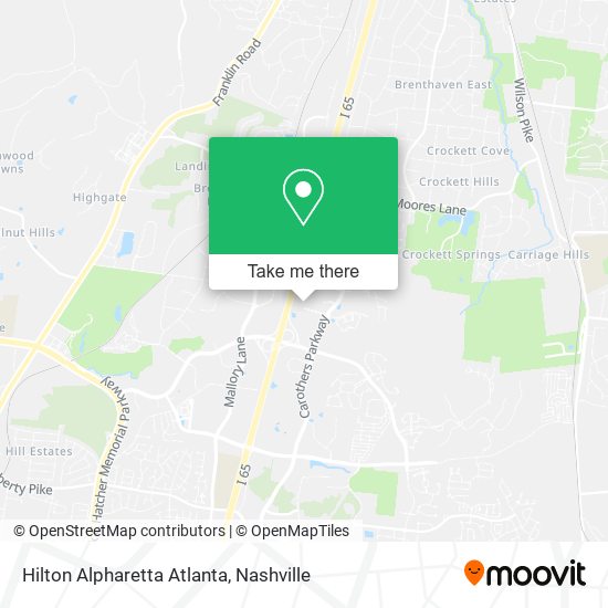 Mapa de Hilton Alpharetta Atlanta