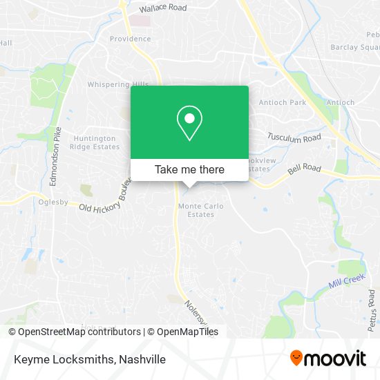 Keyme Locksmiths map