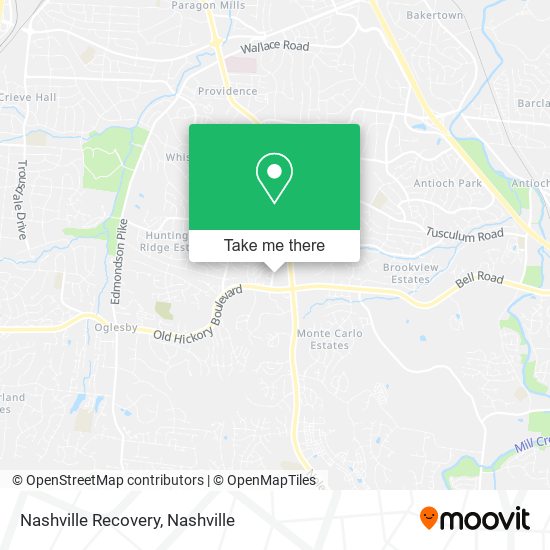 Mapa de Nashville Recovery