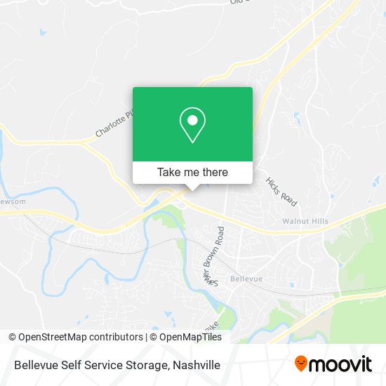 Mapa de Bellevue Self Service Storage