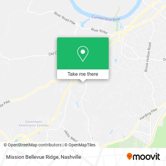 Mission Bellevue Ridge map