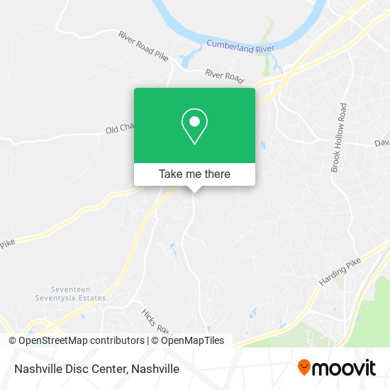 Nashville Disc Center map