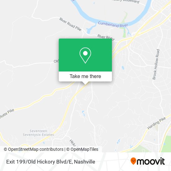 Exit 199/Old Hickory Blvd/E map