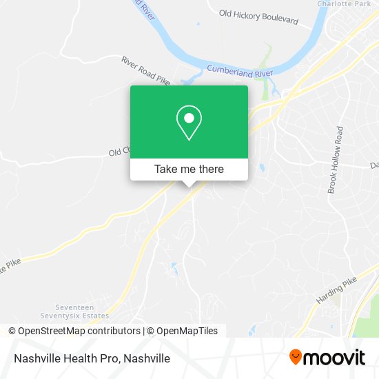 Mapa de Nashville Health Pro