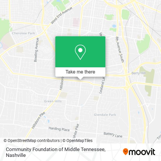 Mapa de Community Foundation of Middle Tennessee