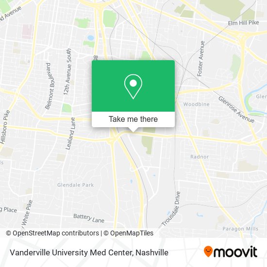 Vanderville University Med Center map