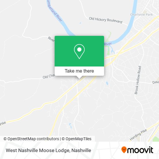 West Nashville Moose Lodge map