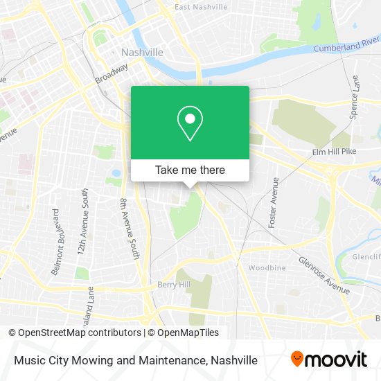 Mapa de Music City Mowing and Maintenance