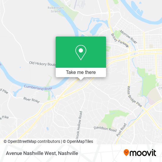 Avenue Nashville West map
