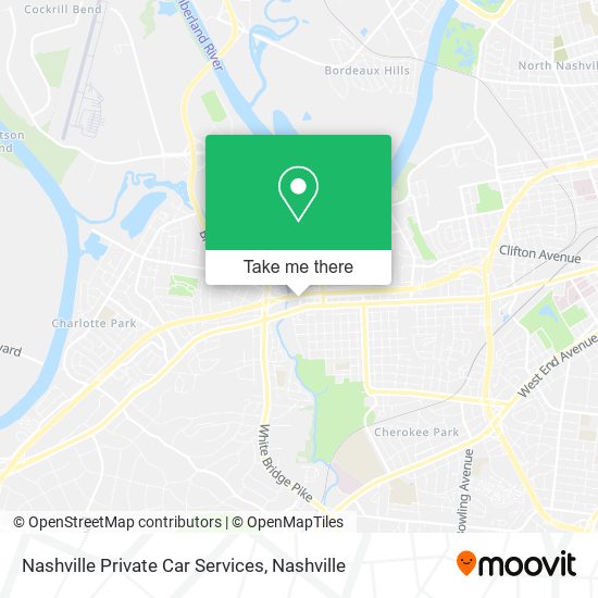 Mapa de Nashville Private Car Services