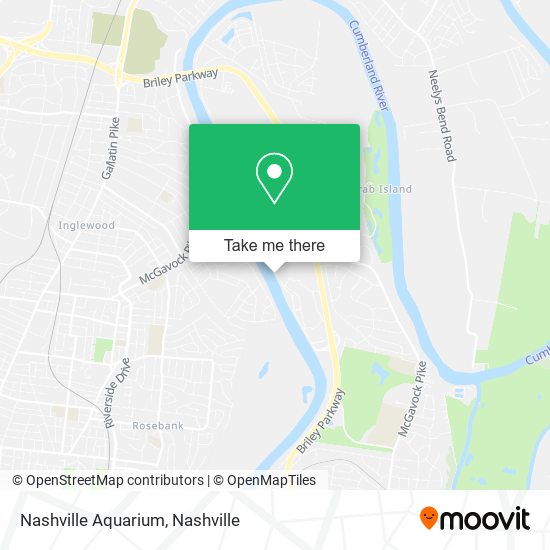 Mapa de Nashville Aquarium