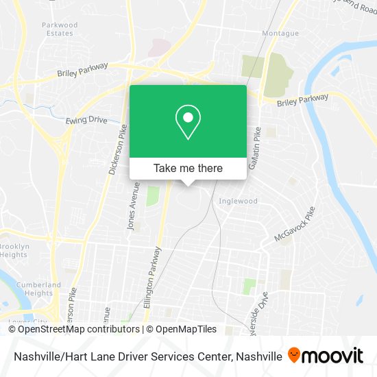 Mapa de Nashville / Hart Lane Driver Services Center