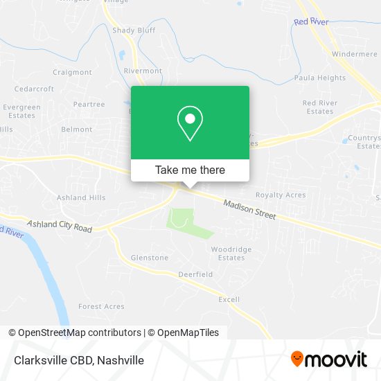 Mapa de Clarksville CBD