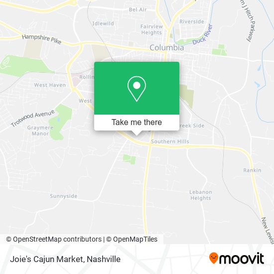 Joie's Cajun Market map