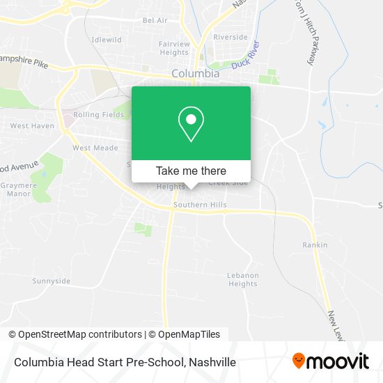 Columbia Head Start Pre-School map