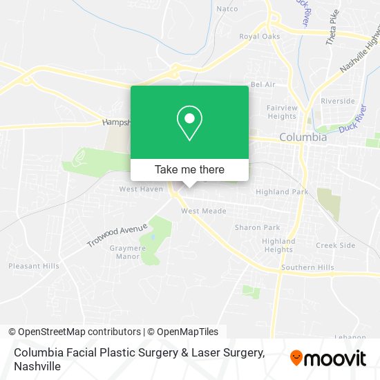 Mapa de Columbia Facial Plastic Surgery & Laser Surgery