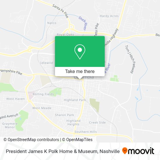 President James K Polk Home & Museum map