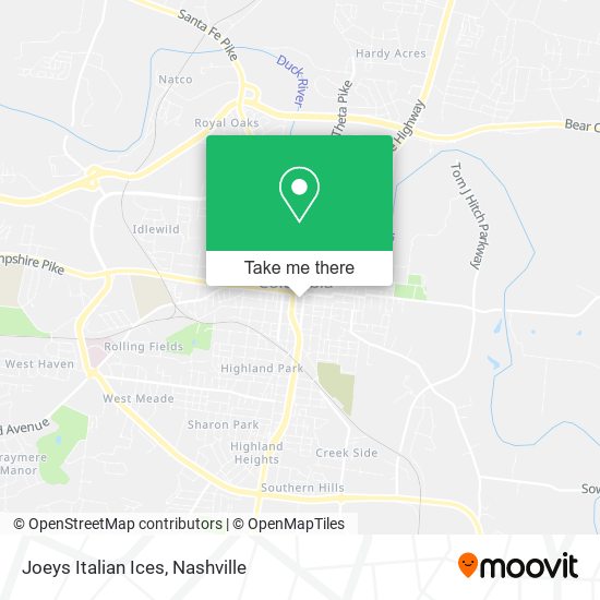 Joeys Italian Ices map