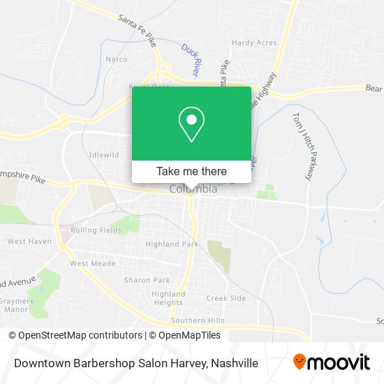 Downtown Barbershop Salon Harvey map